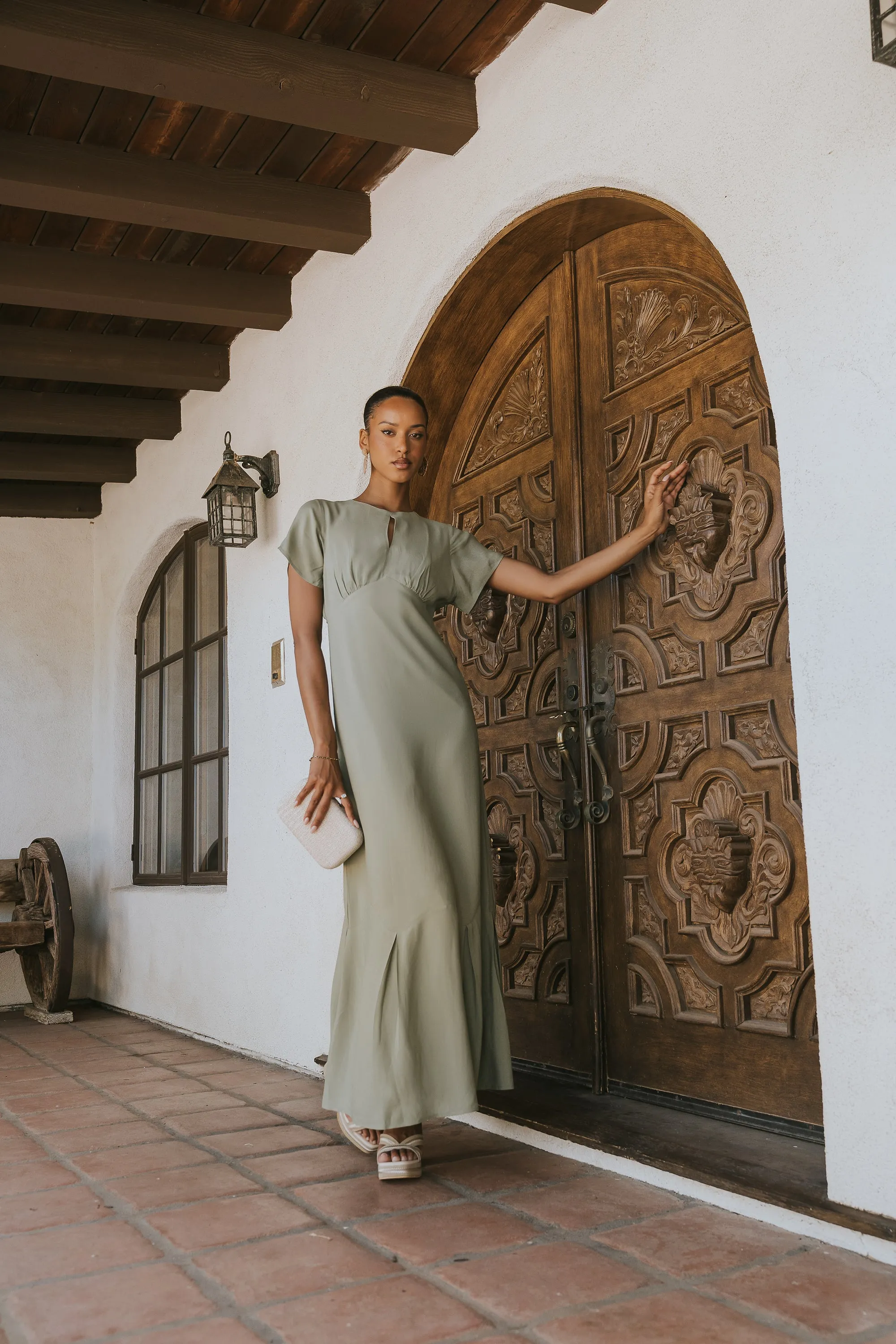 Malia Maxi Dress in Sage sold by bohme product image thumbnail 4