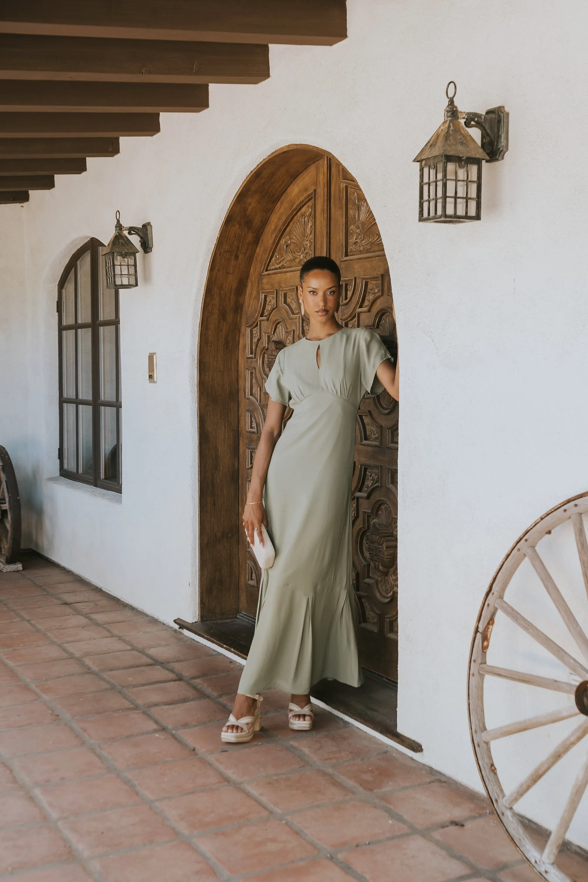 Malia Maxi Dress in Sage sold by bohme product image thumbnail 5