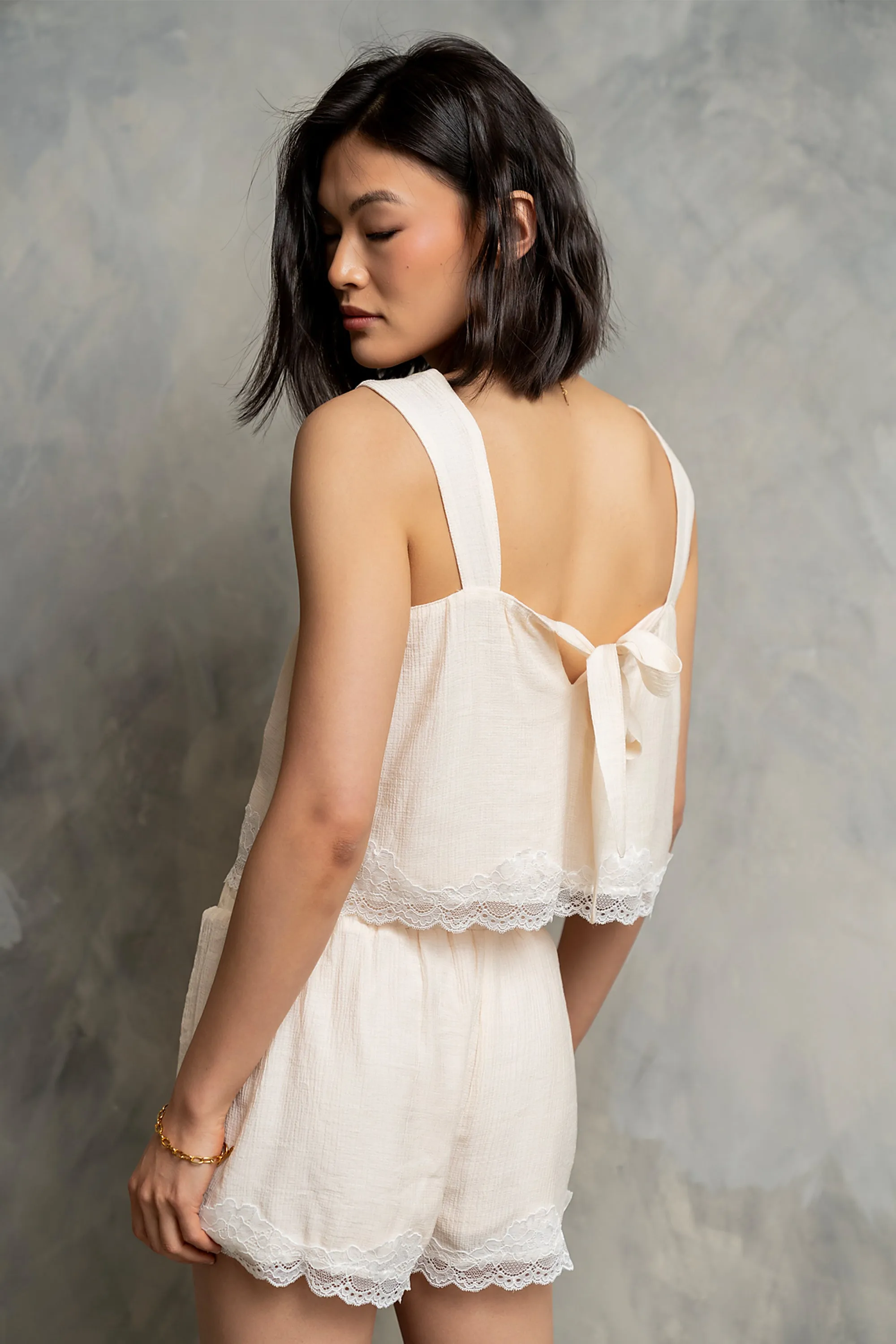 Elsie Lace Trim Tank sold by bohme product image thumbnail 2