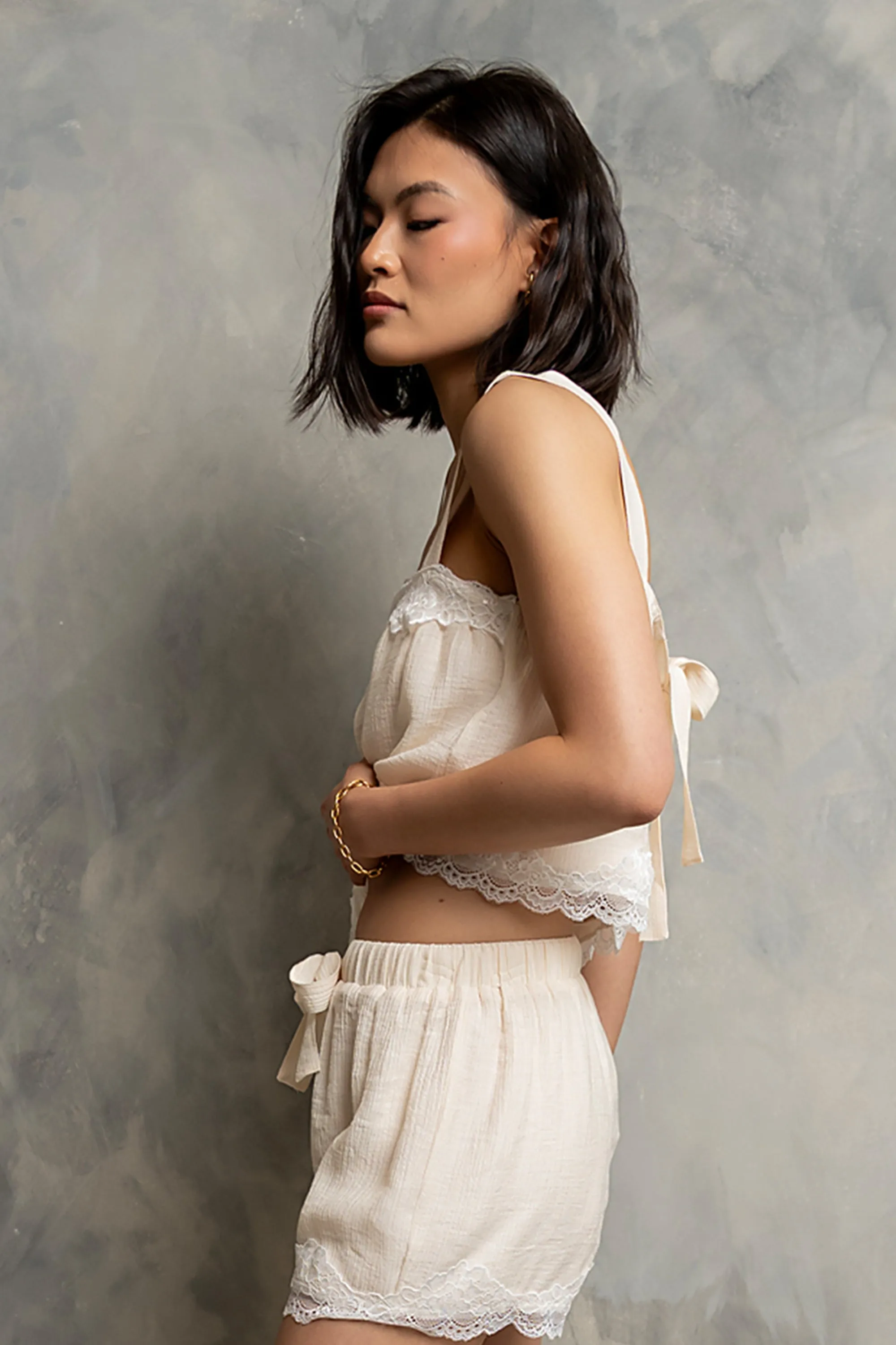 Elsie Lace Trim Tank sold by bohme product image thumbnail 5