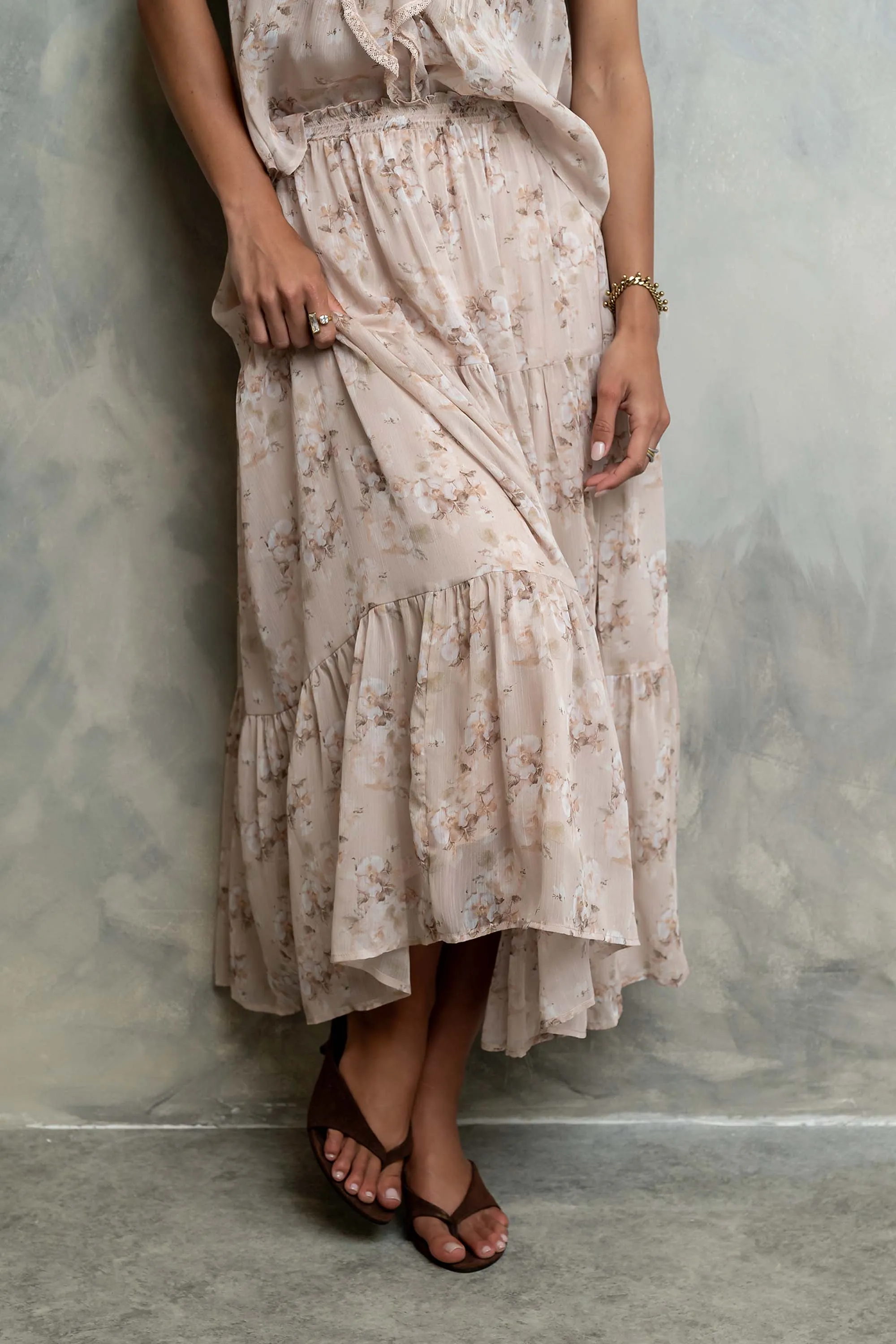 Jelene Floral Maxi Skirt sold by bohme