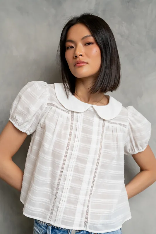Polly Collared Blouse in Off White - FINAL SALE made by bohme