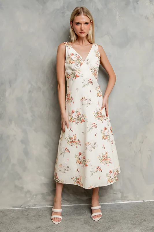 Jaylen Floral Midi Dress made by bohme