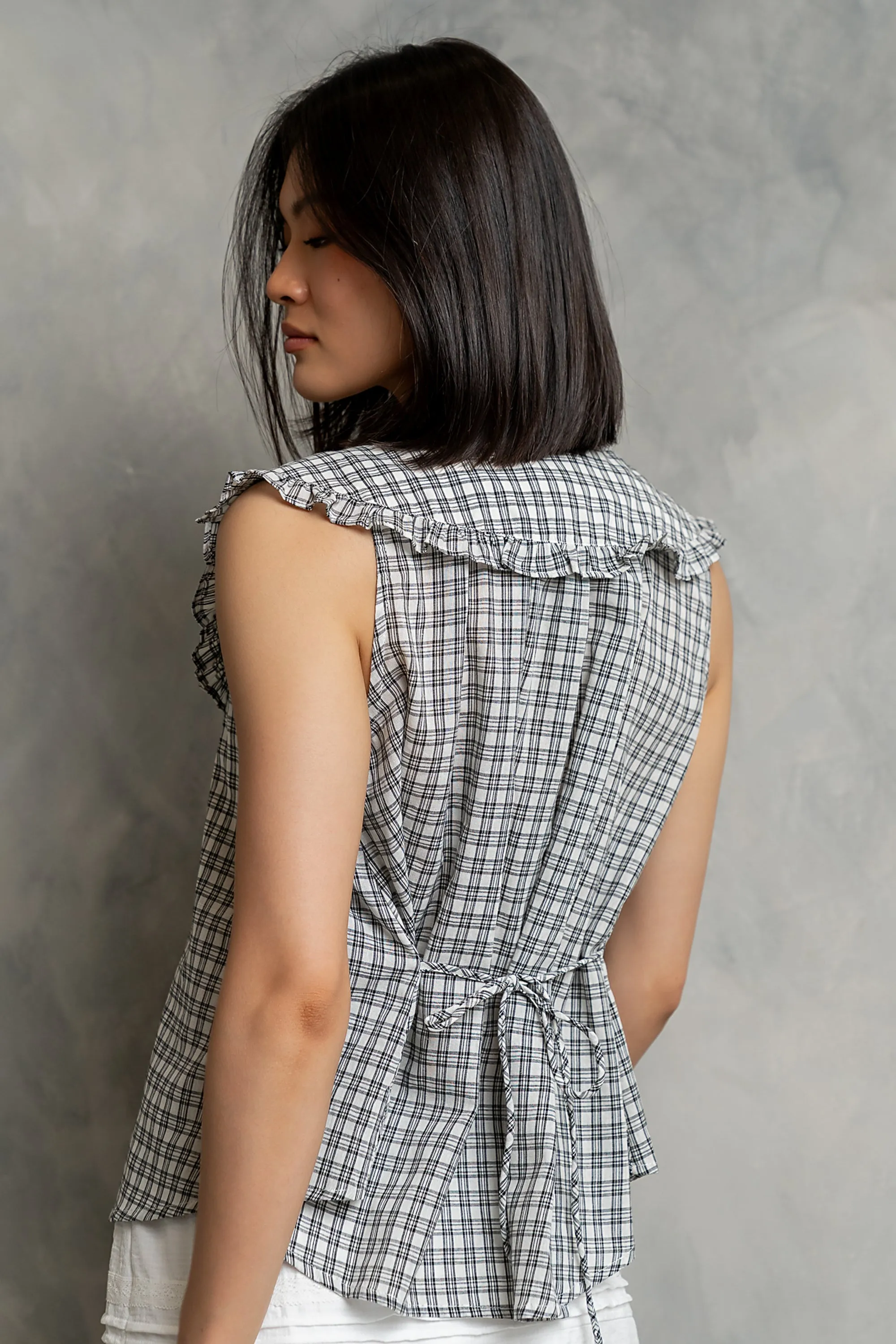 Jane Plaid Top sold by bohme product image thumbnail 2