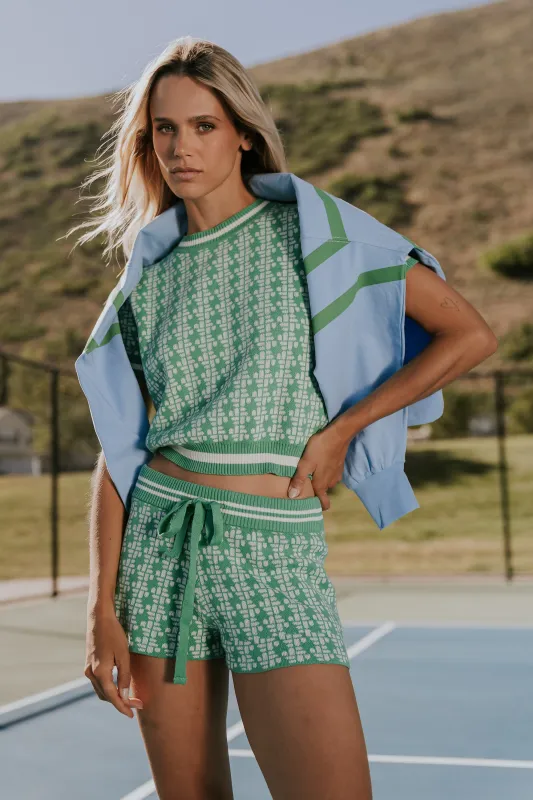 Korrey Abstract Sweater in Green made by bohme