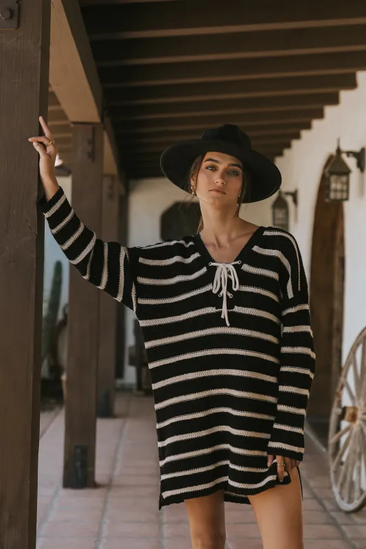 Miya Striped Sweater Dress made by bohme