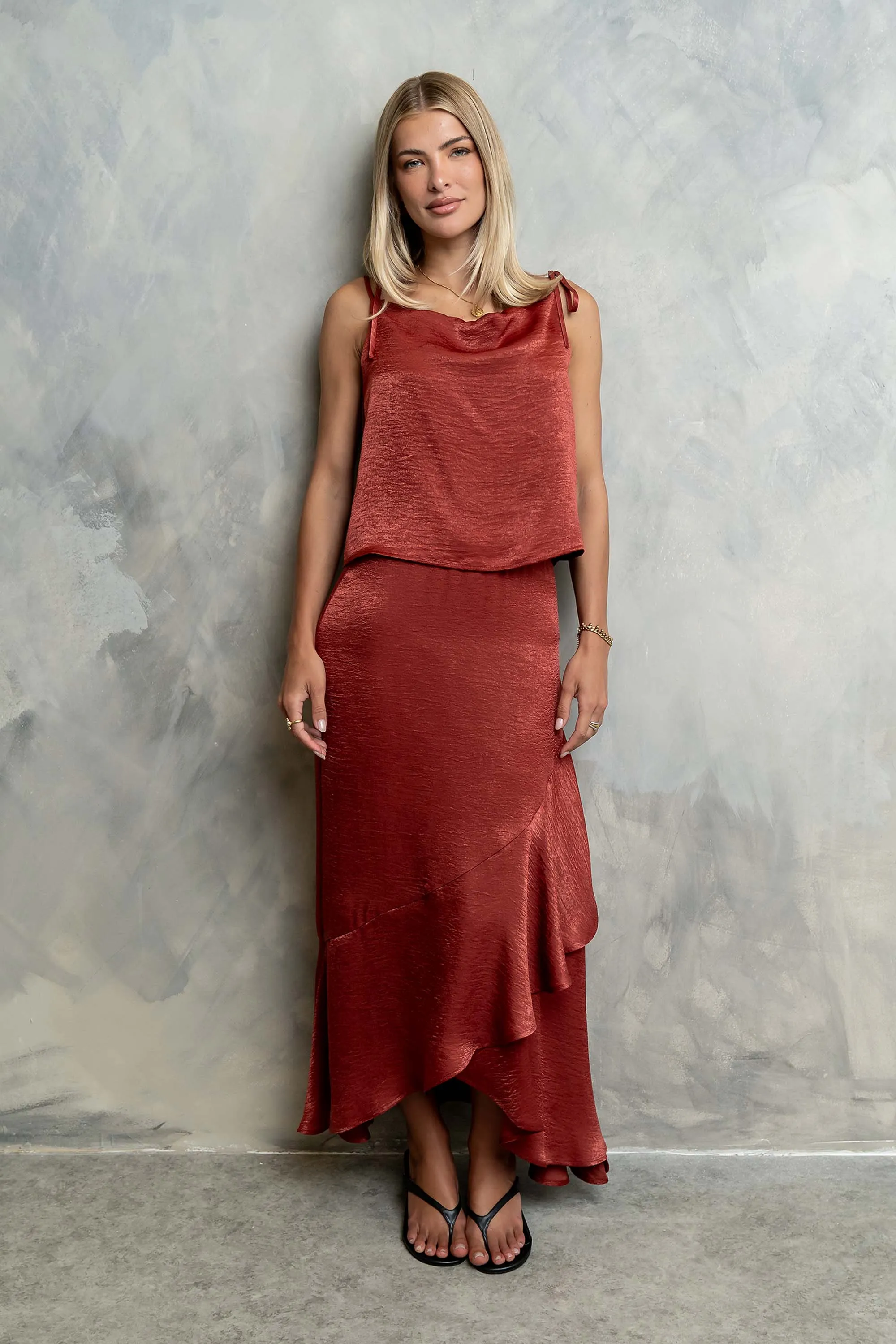 Jamey Satin Tank Top sold by bohme product image thumbnail 2