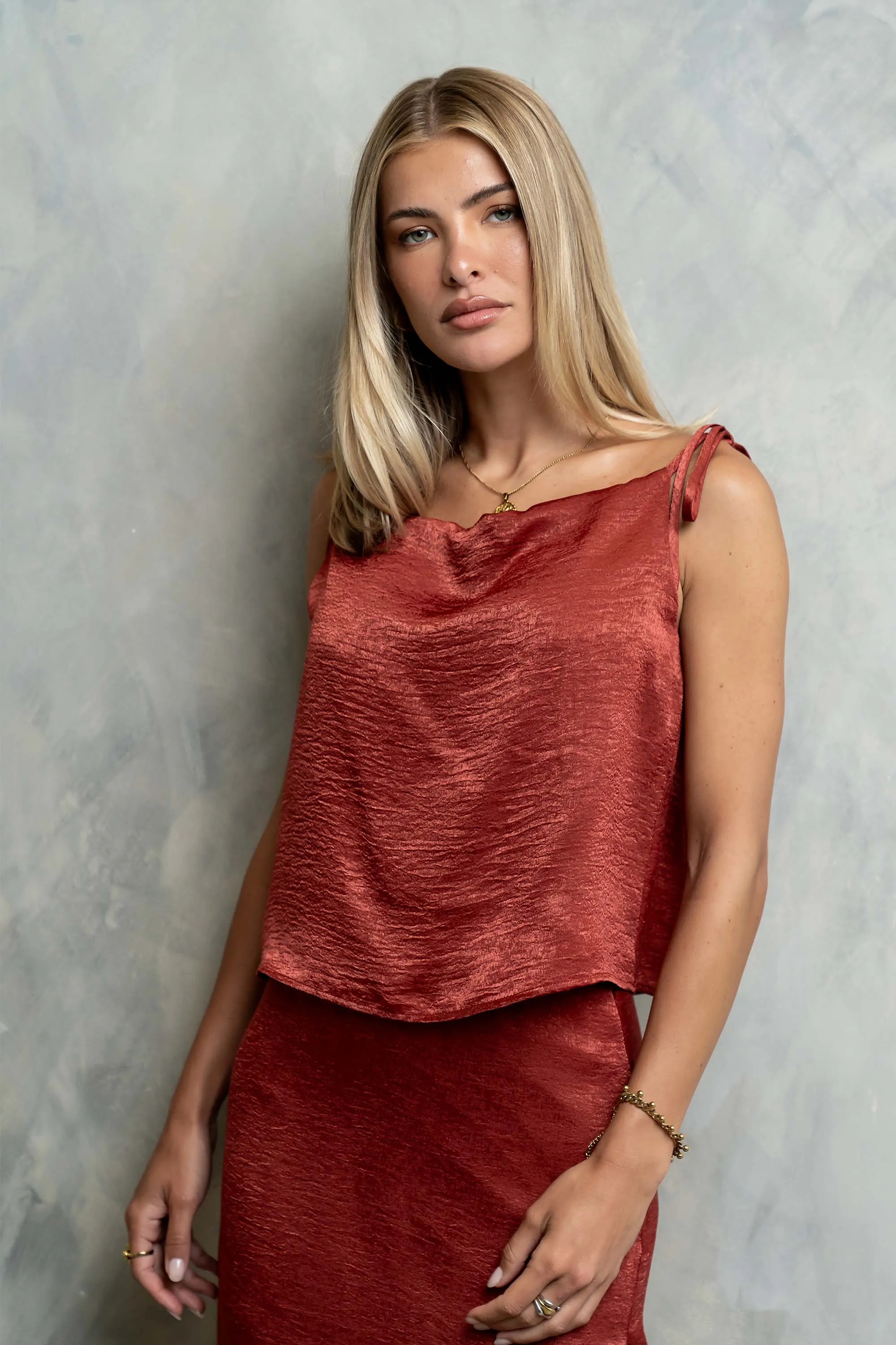 Jamey Satin Tank Top sold by bohme product image thumbnail 5
