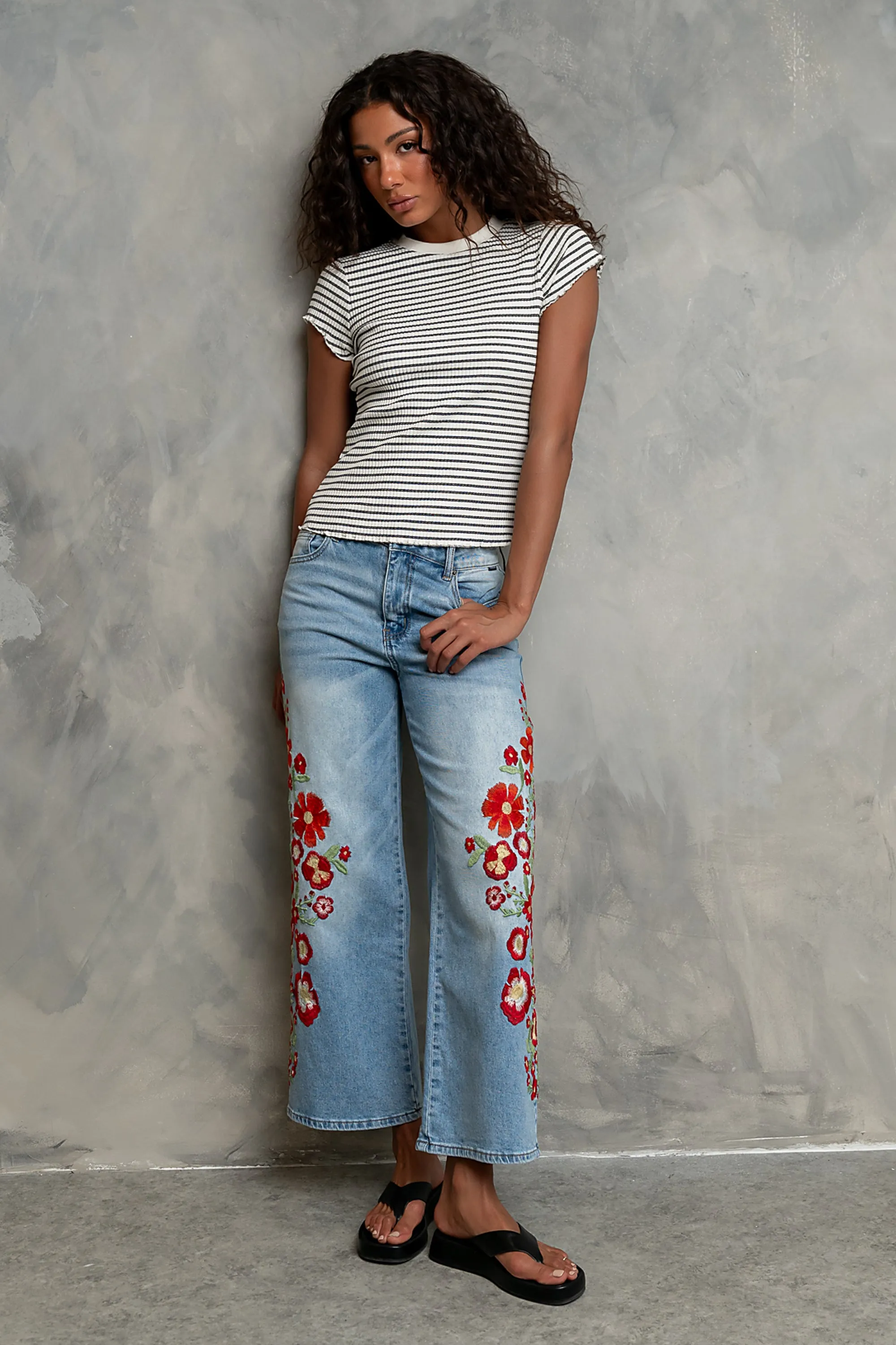 Gemma Striped Ribbed Top - FINAL SALE sold by bohme product image thumbnail 4