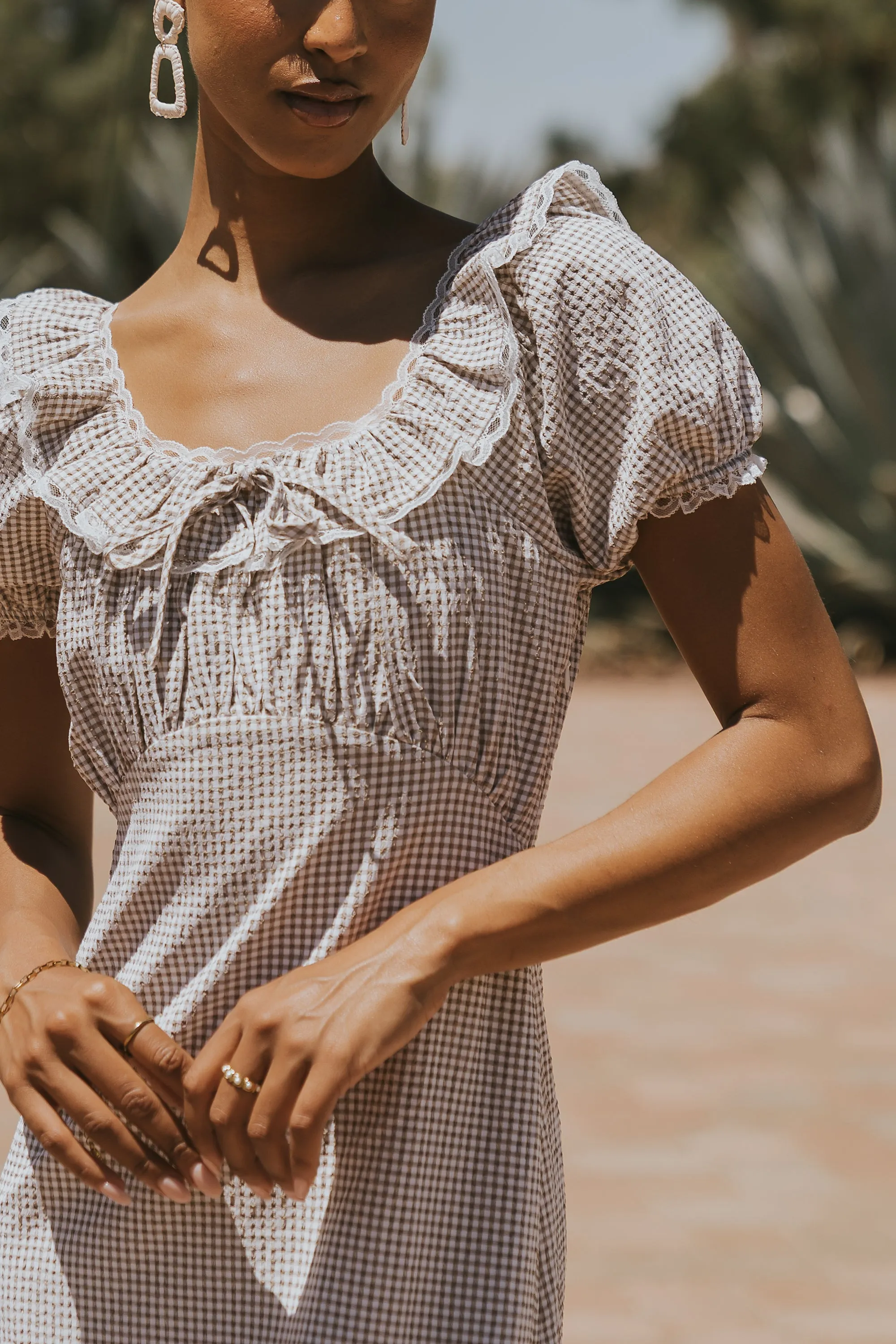 Annelise Maxi Dress in Gingham sold by bohme product image thumbnail 2