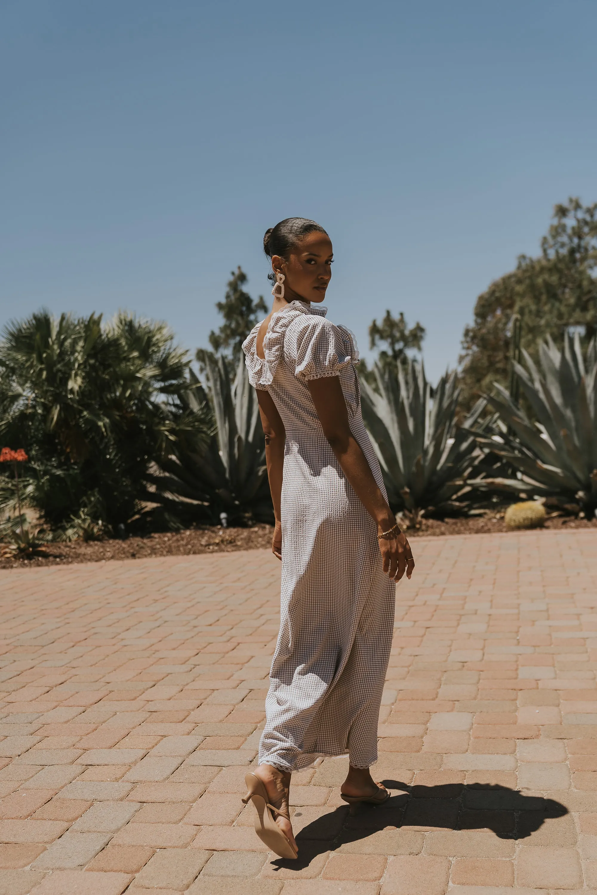 Annelise Maxi Dress in Gingham sold by bohme product image thumbnail 3