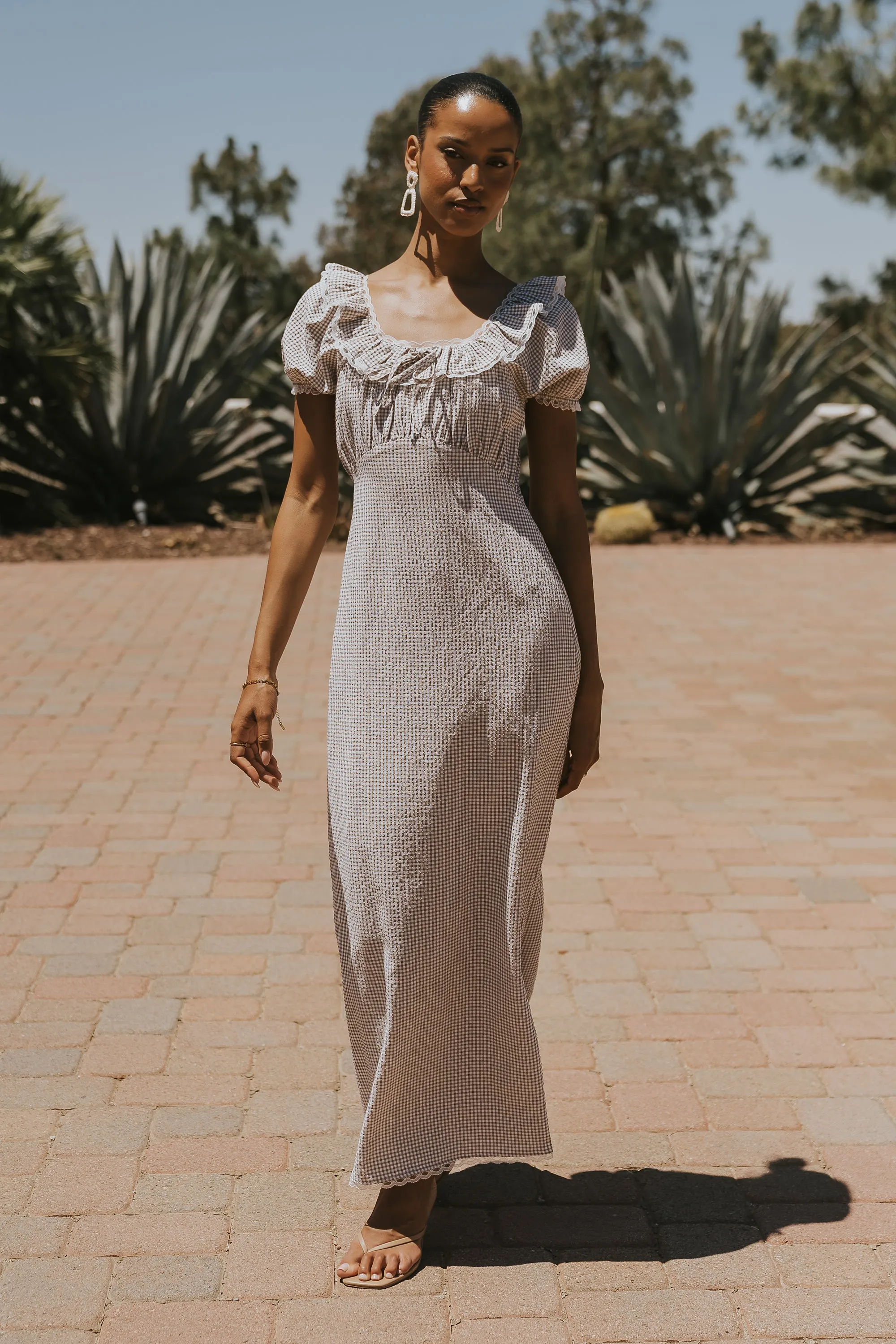 Annelise Maxi Dress in Gingham sold by bohme product image thumbnail 5