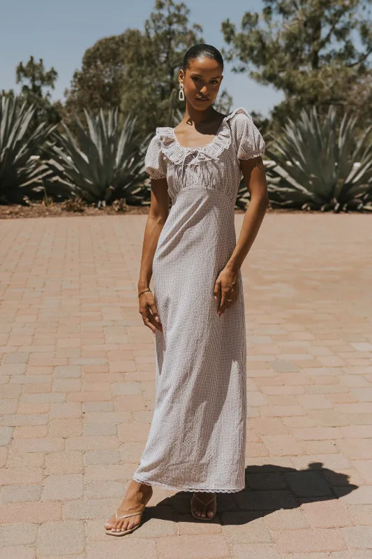 Annelise Maxi Dress in Gingham made by bohme