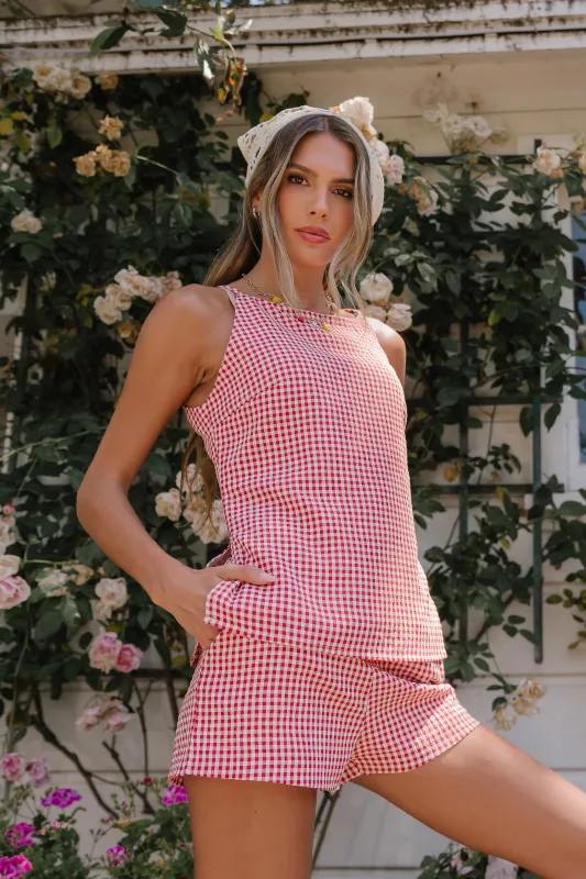 Amina Gingham Tank - FINAL SALE made by bohme