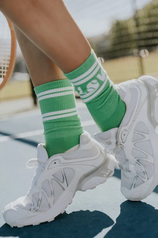 Love Club Knit Socks in Green - FINAL SALE made by bohme