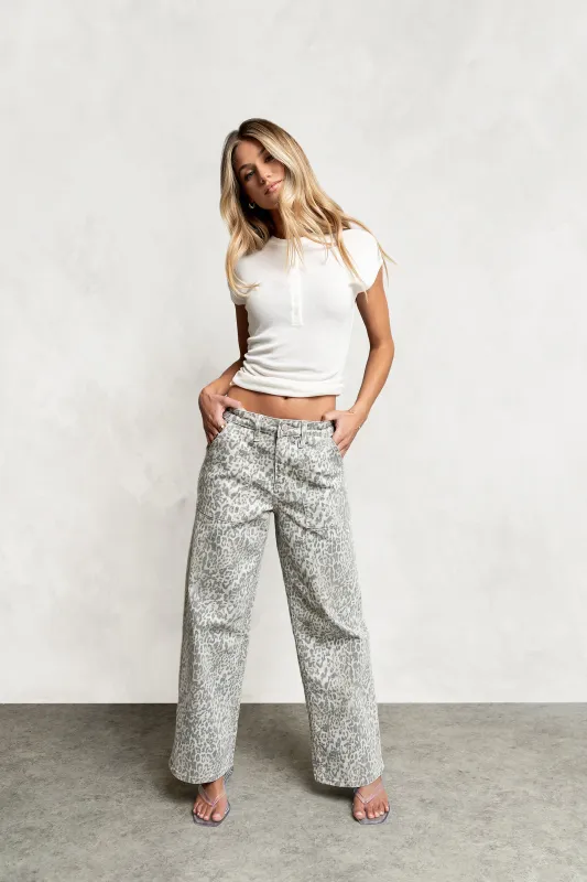 Halsey Leopard Jeans made by bohme