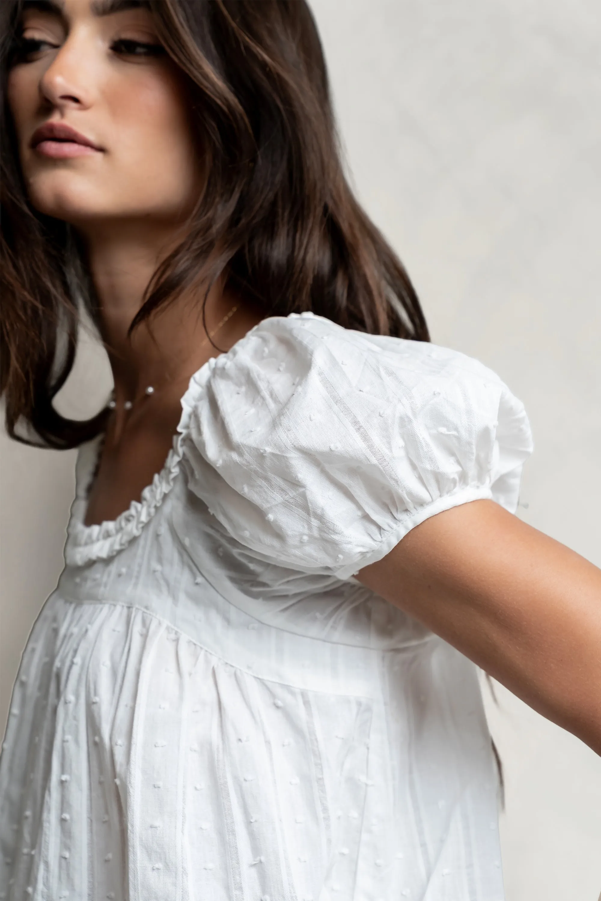 Delaney Swiss Dot Top in White - FINAL SALE sold by bohme product image thumbnail 3