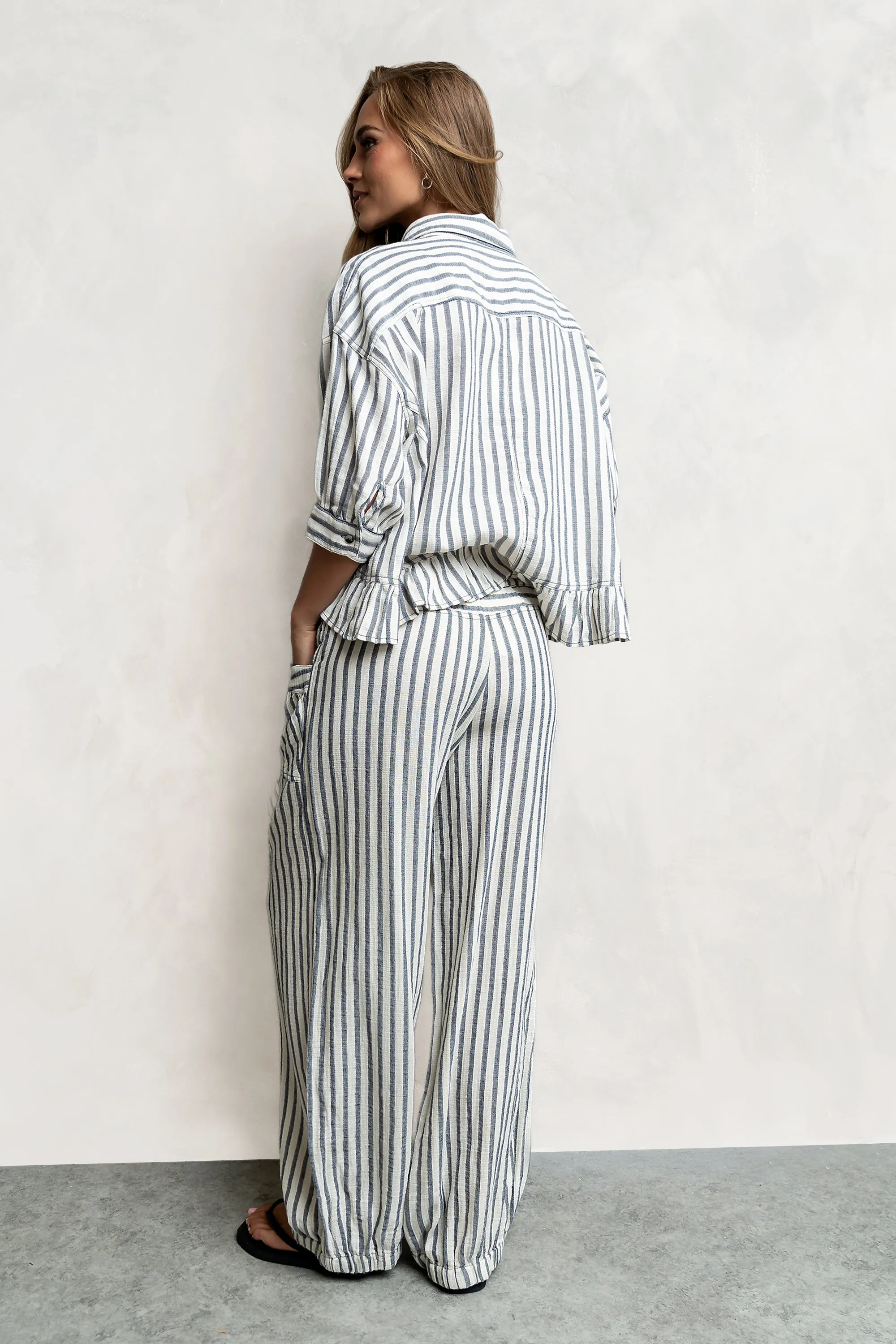 Janey Striped Pants in Black sold by bohme product image thumbnail 4