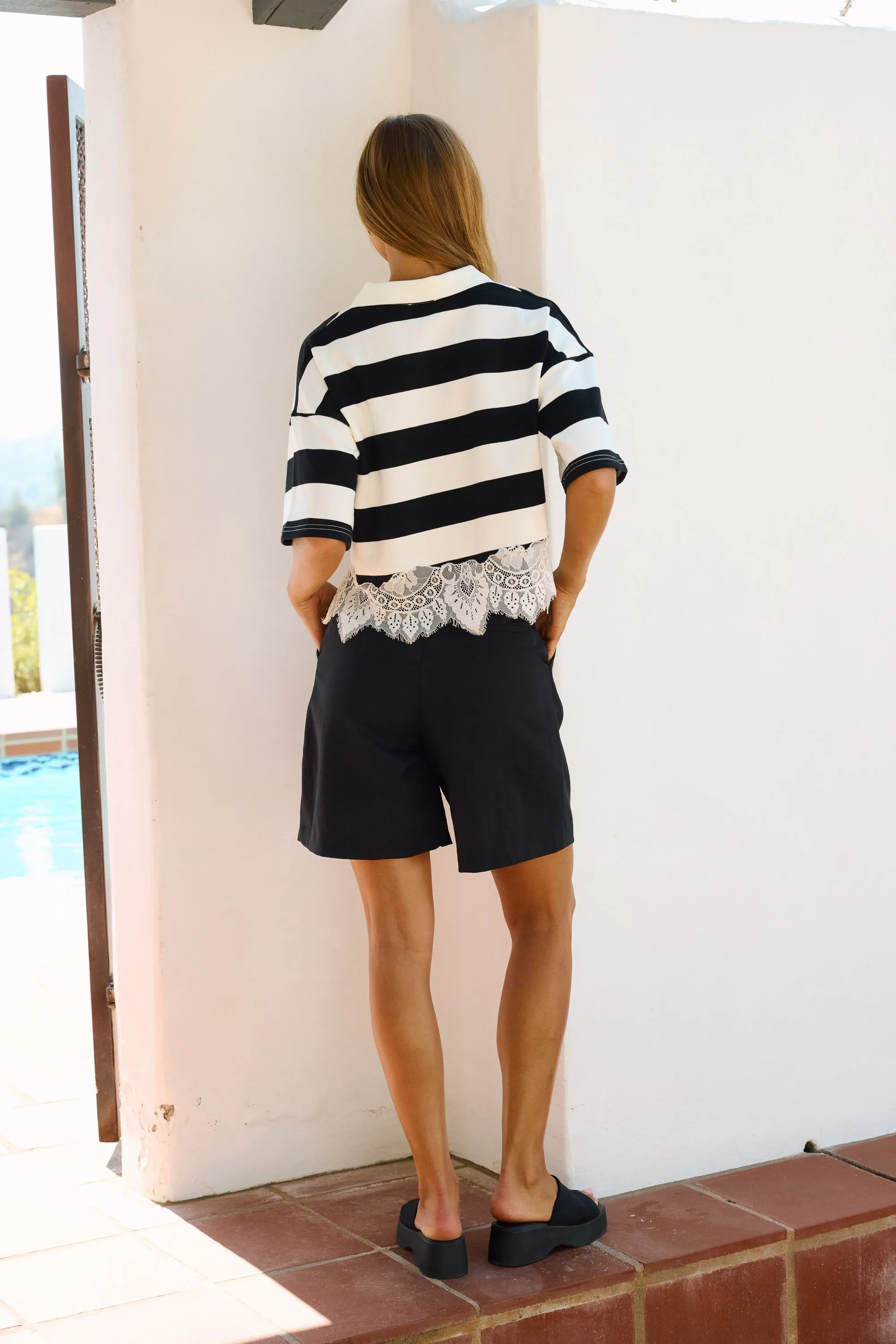Mila Striped Polo Top sold by bohme product image thumbnail 3