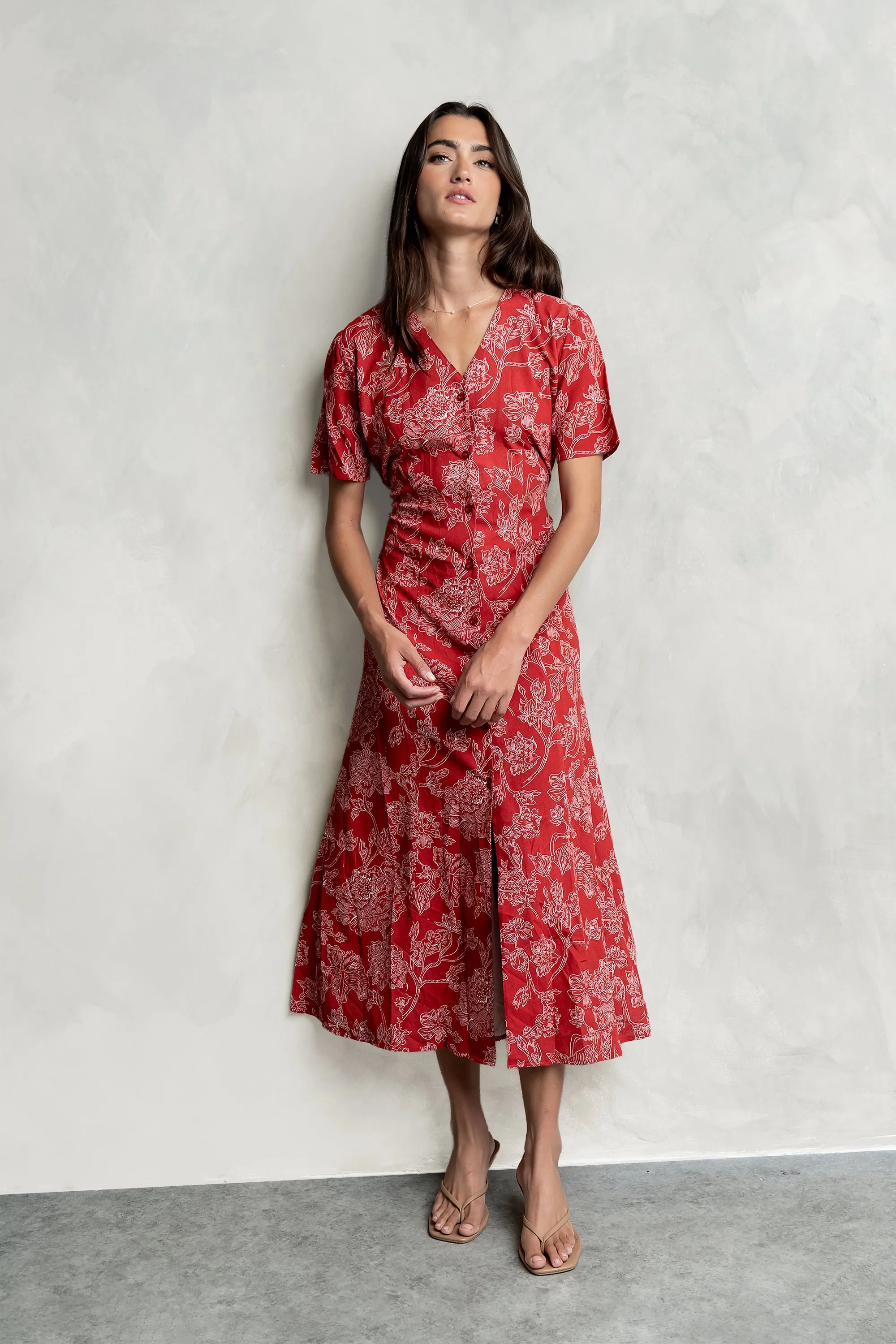 Lorie Maxi Dress in Rust sold by bohme