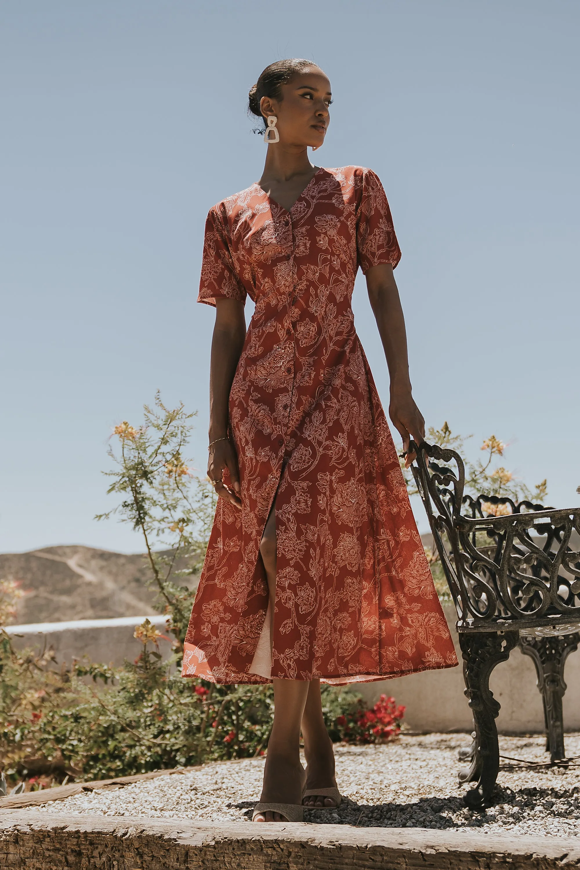 Lorie Maxi Dress in Rust sold by bohme product image thumbnail 5