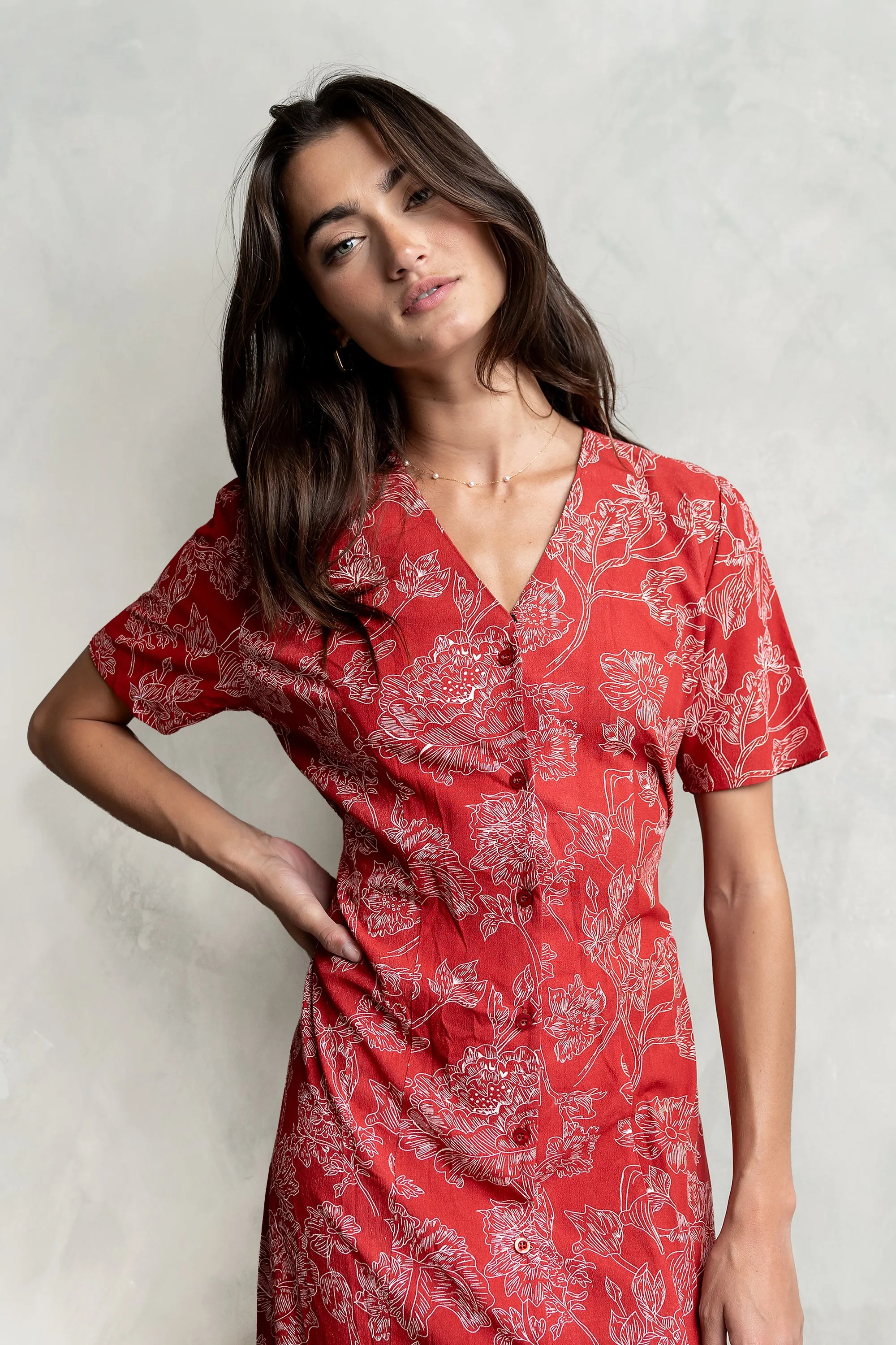 Lorie Maxi Dress in Rust sold by bohme product image thumbnail 2