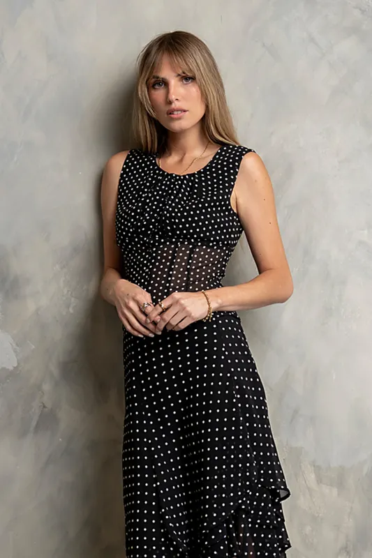 Luna Polka Dot Tank made by bohme