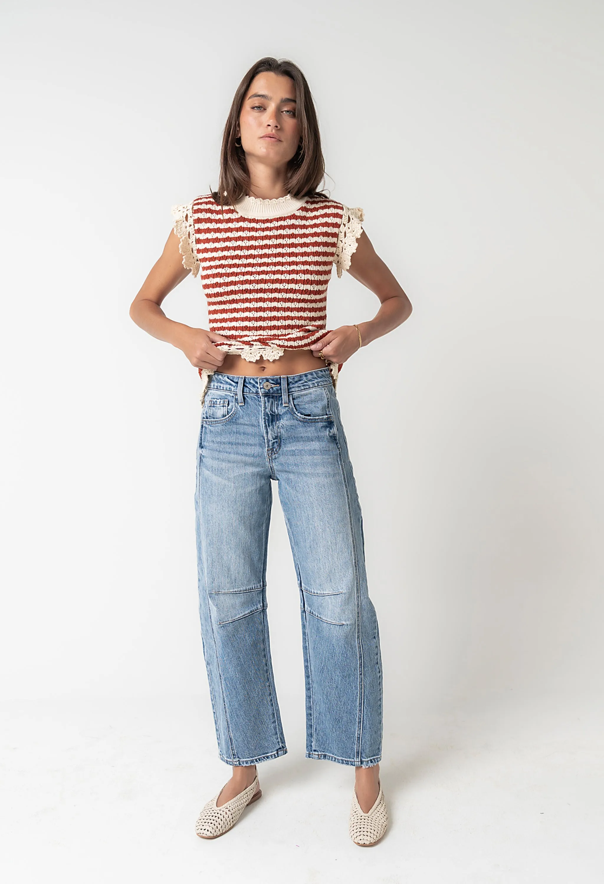 Ariah Striped Crochet Top sold by bohme product image thumbnail 4
