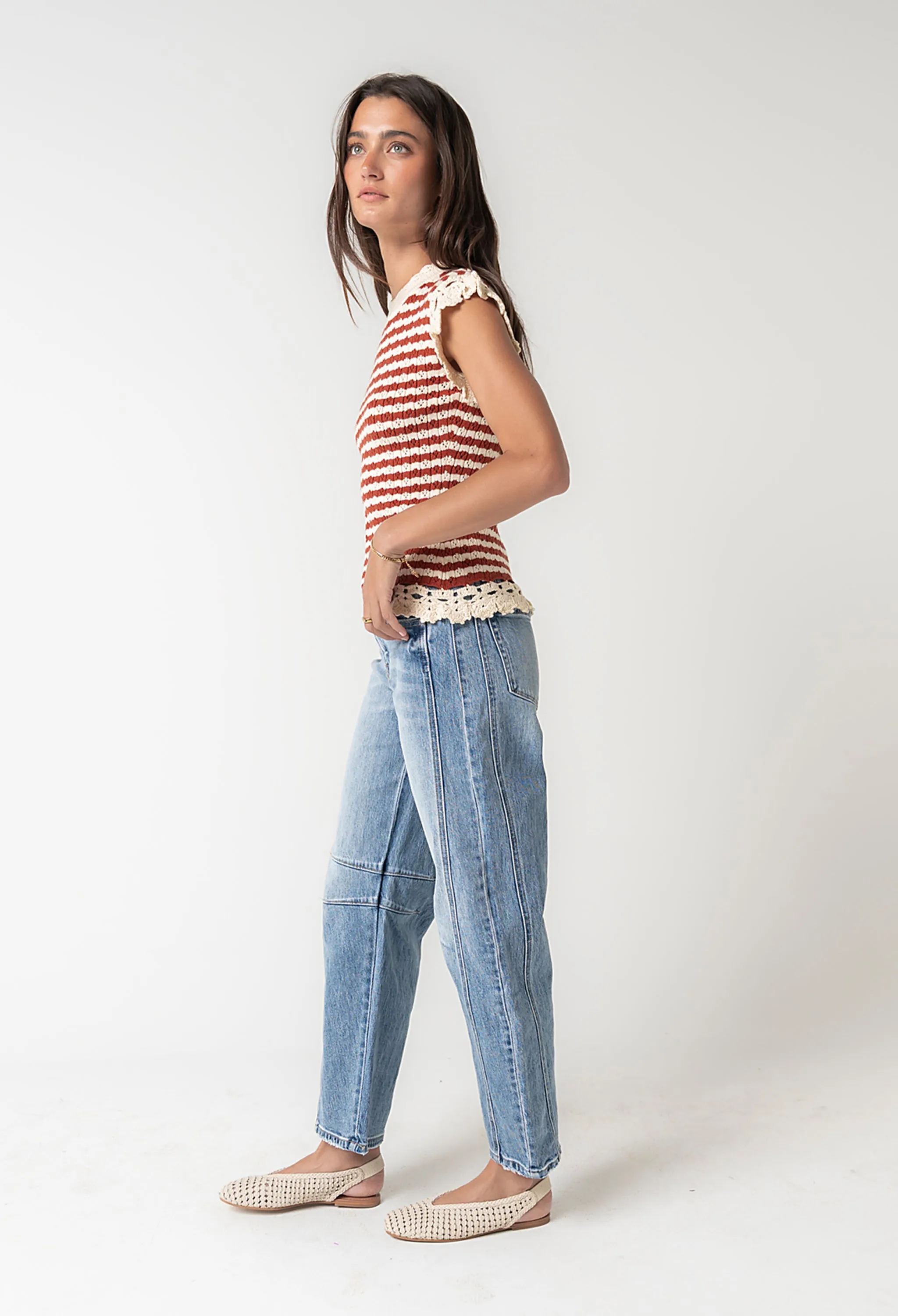 Ariah Striped Crochet Top sold by bohme product image thumbnail 5