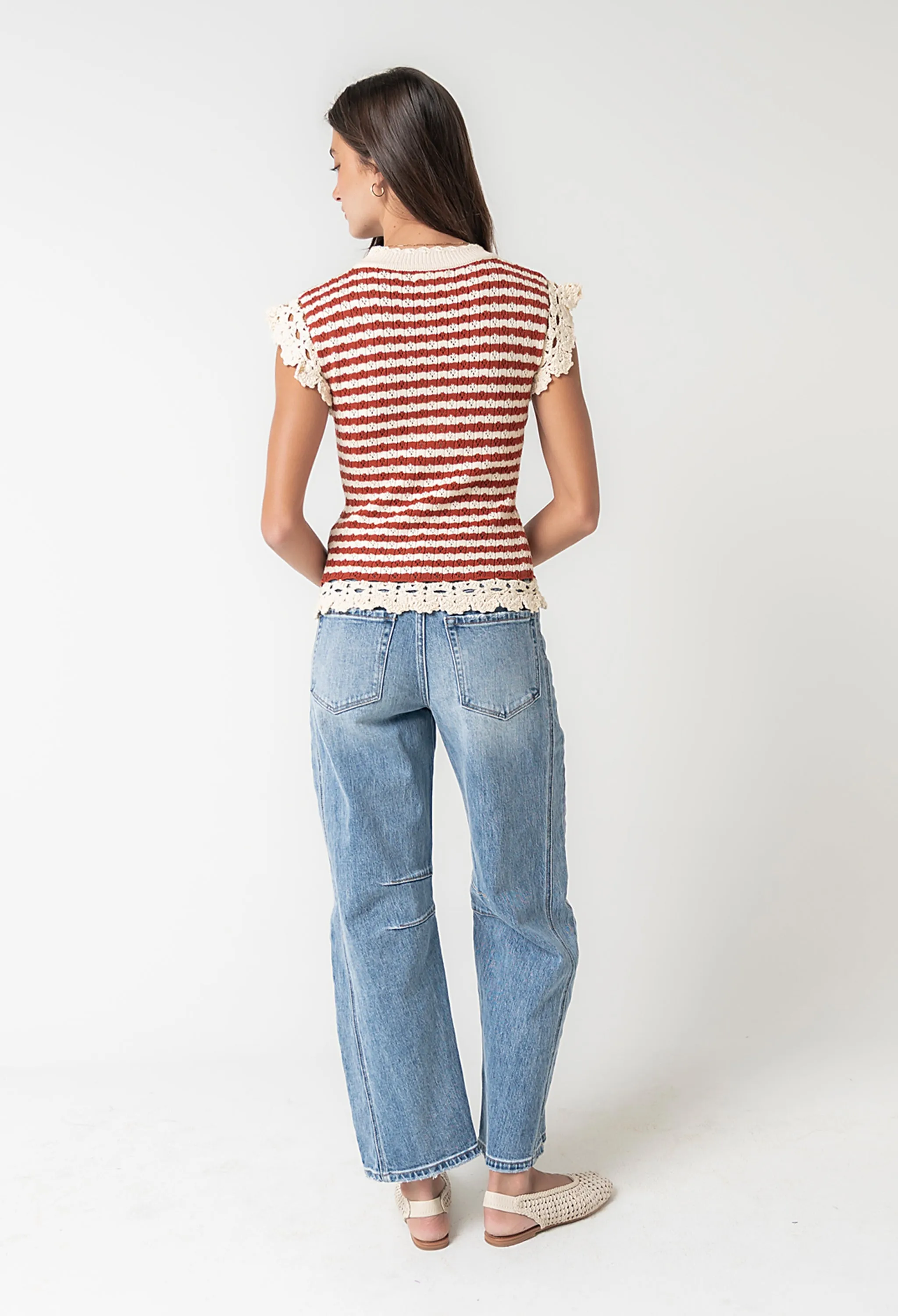 Ariah Striped Crochet Top sold by bohme product image thumbnail 3