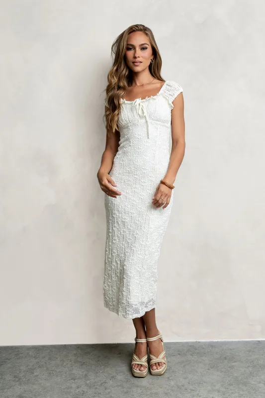 Lorena Crochet Maxi Dress made by bohme