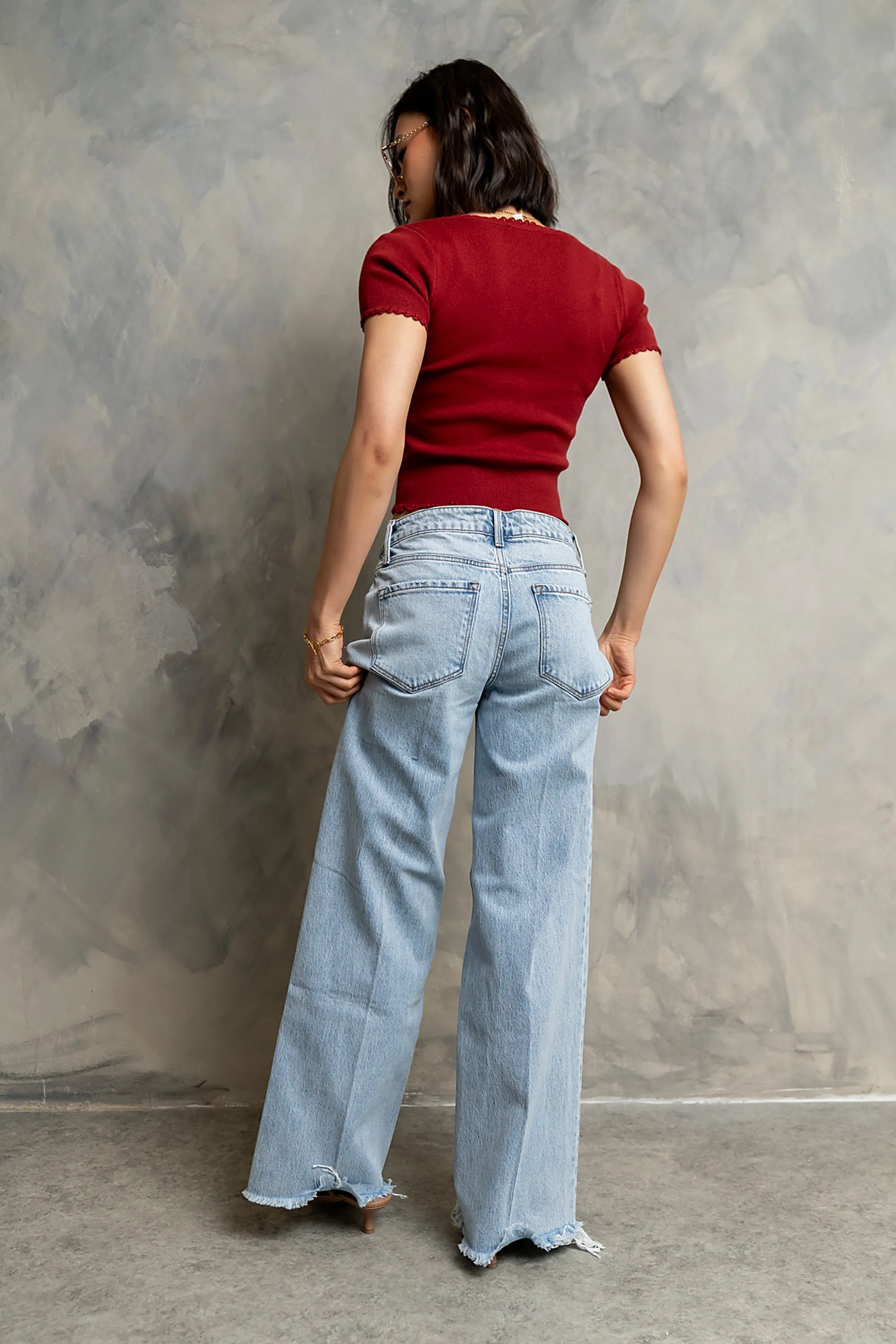 Kaila Scalloped Top in Brick sold by bohme product image thumbnail 2