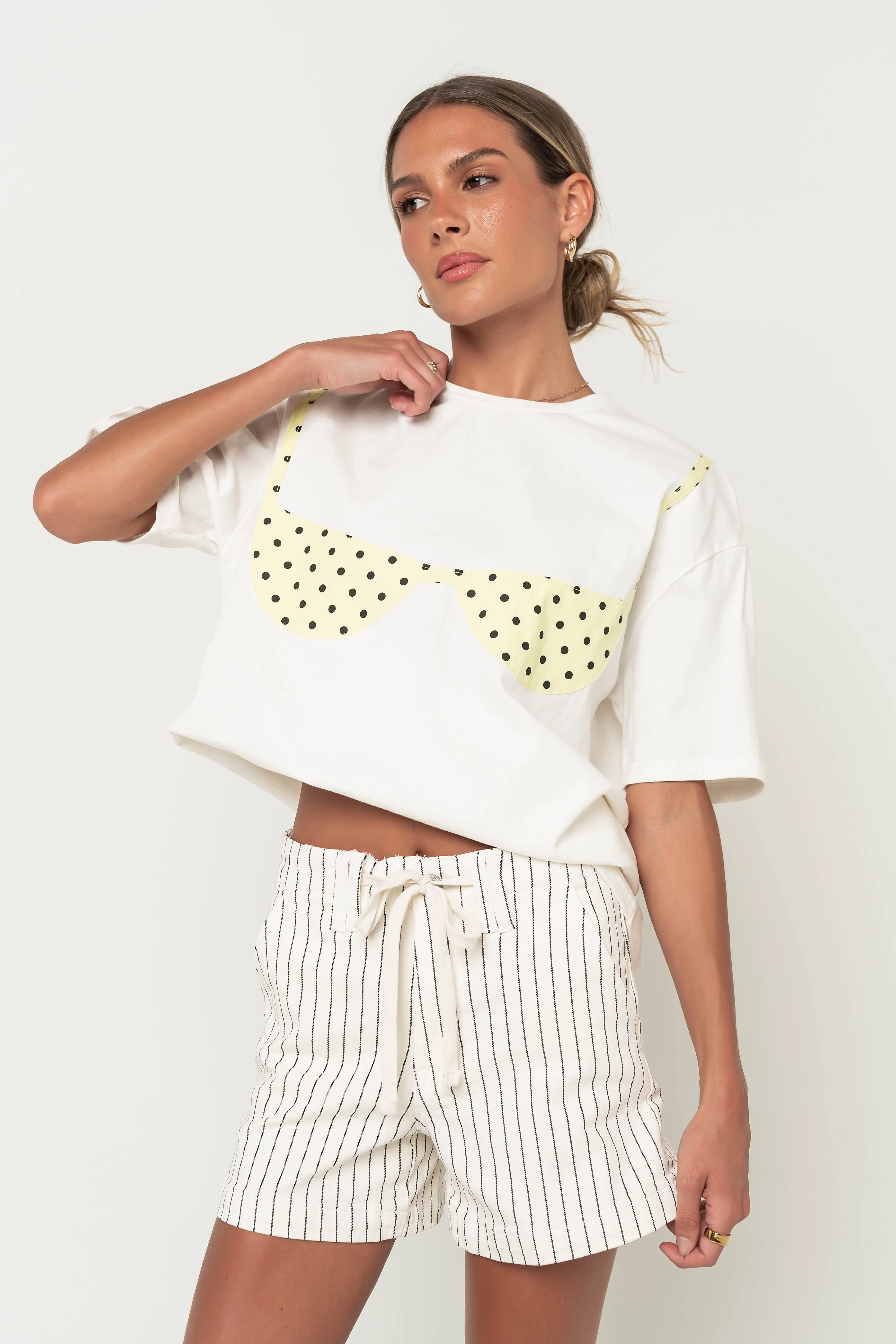 Karla Graphic Tee in Yellow sold by bohme