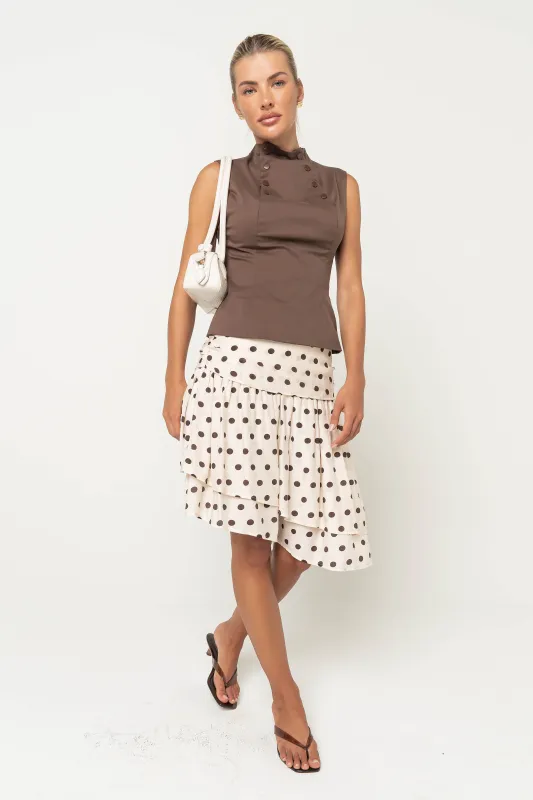 Mila Polka Dot Skirt made by bohme