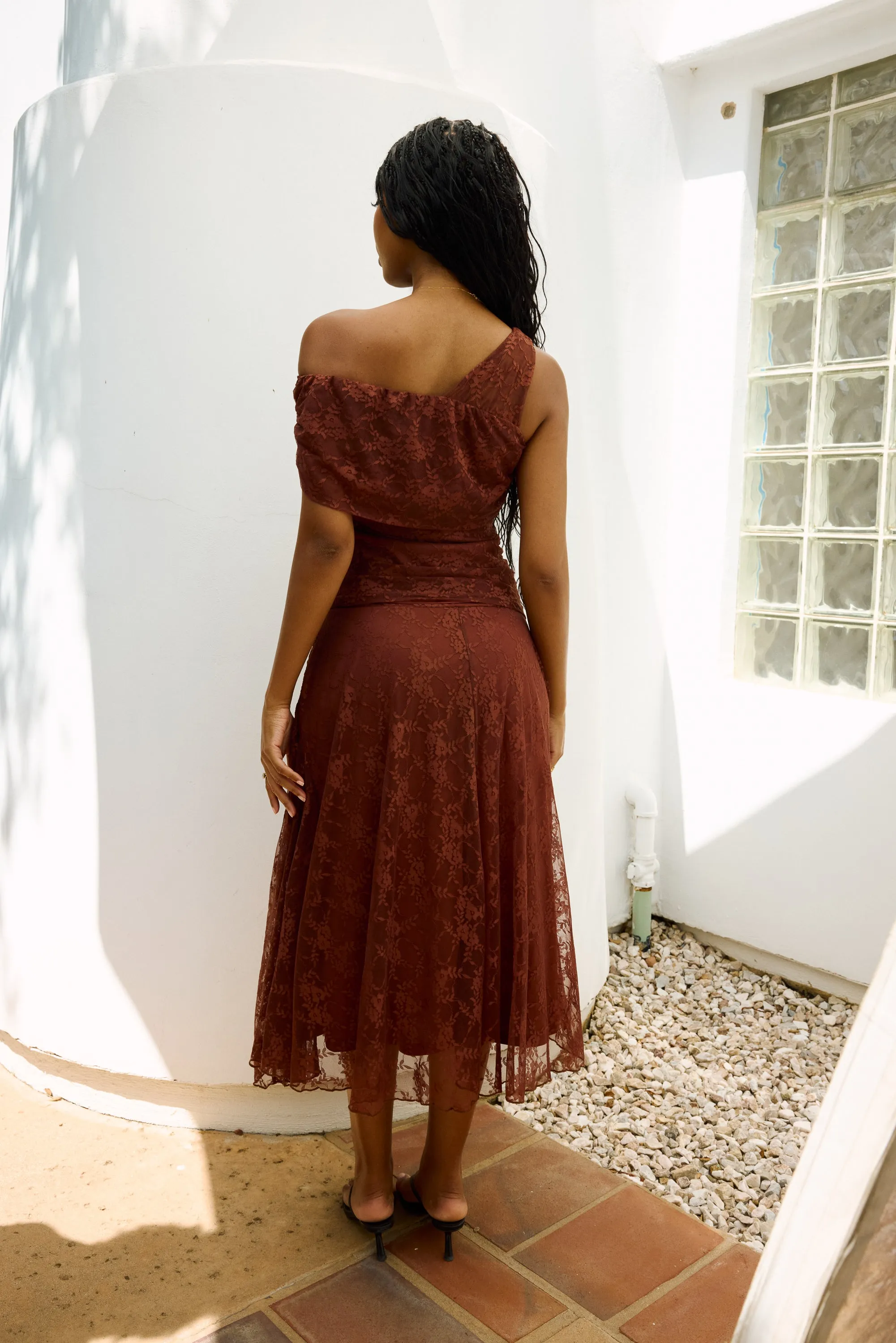 Cleo Asymmetrical Lace Top sold by bohme product image thumbnail 3