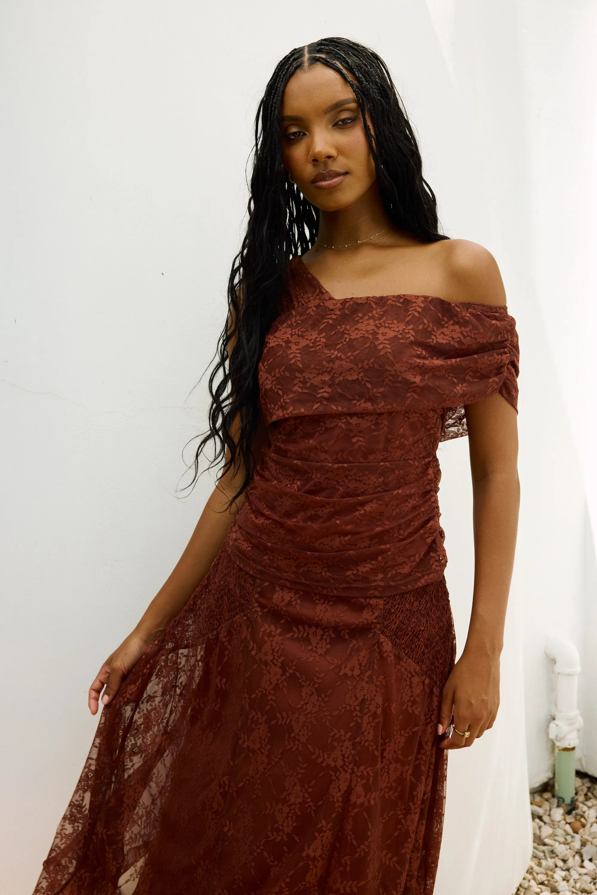 Cleo Asymmetrical Lace Top sold by bohme product image thumbnail 4
