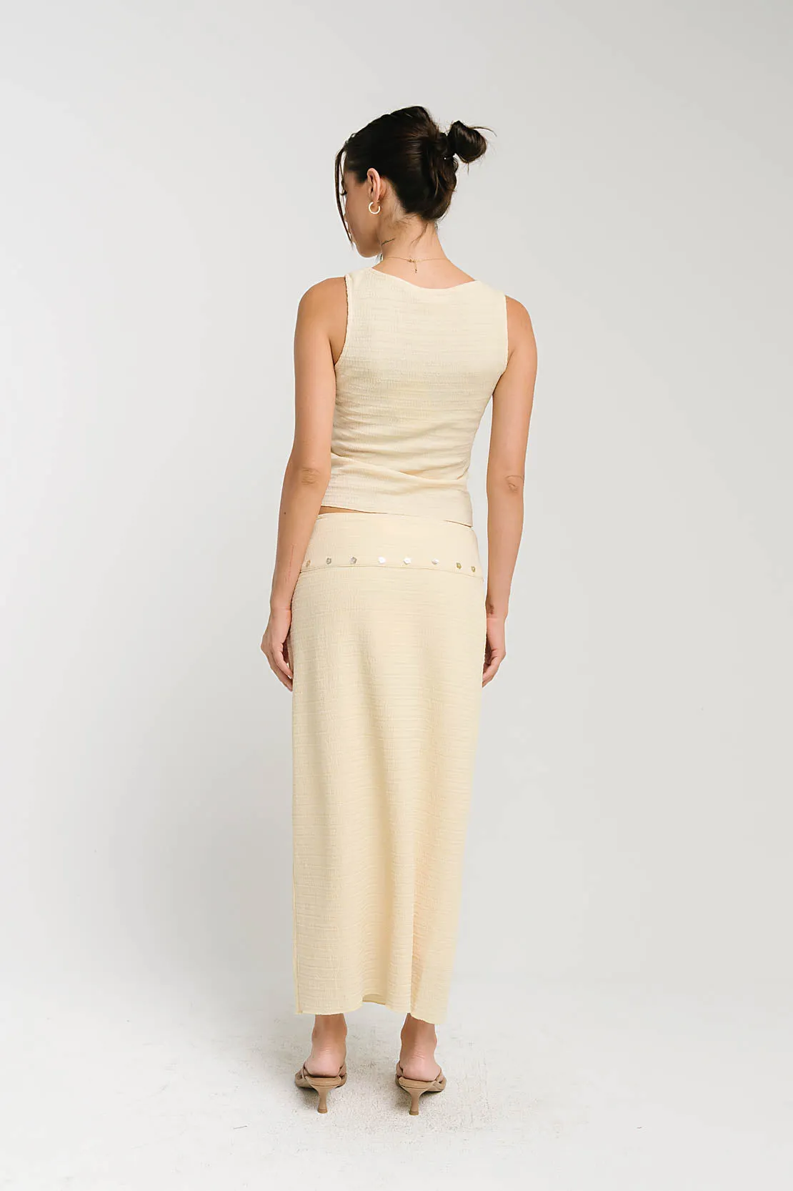 Clara Textured Button Up Tank sold by bohme product image thumbnail 4