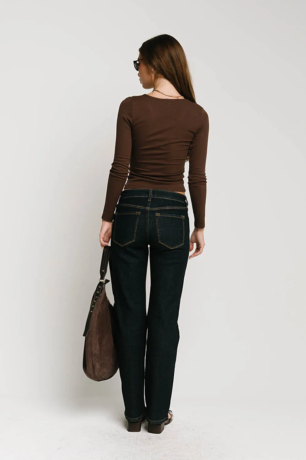 Blaire Ribbed Top in Brown sold by bohme product image thumbnail 4