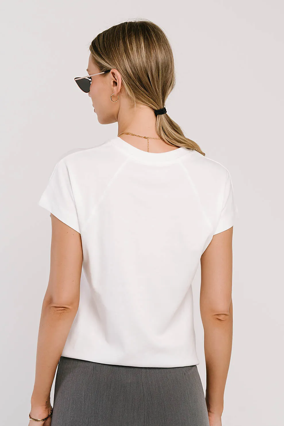 Elara Oversized Tee in White sold by bohme product image thumbnail 5