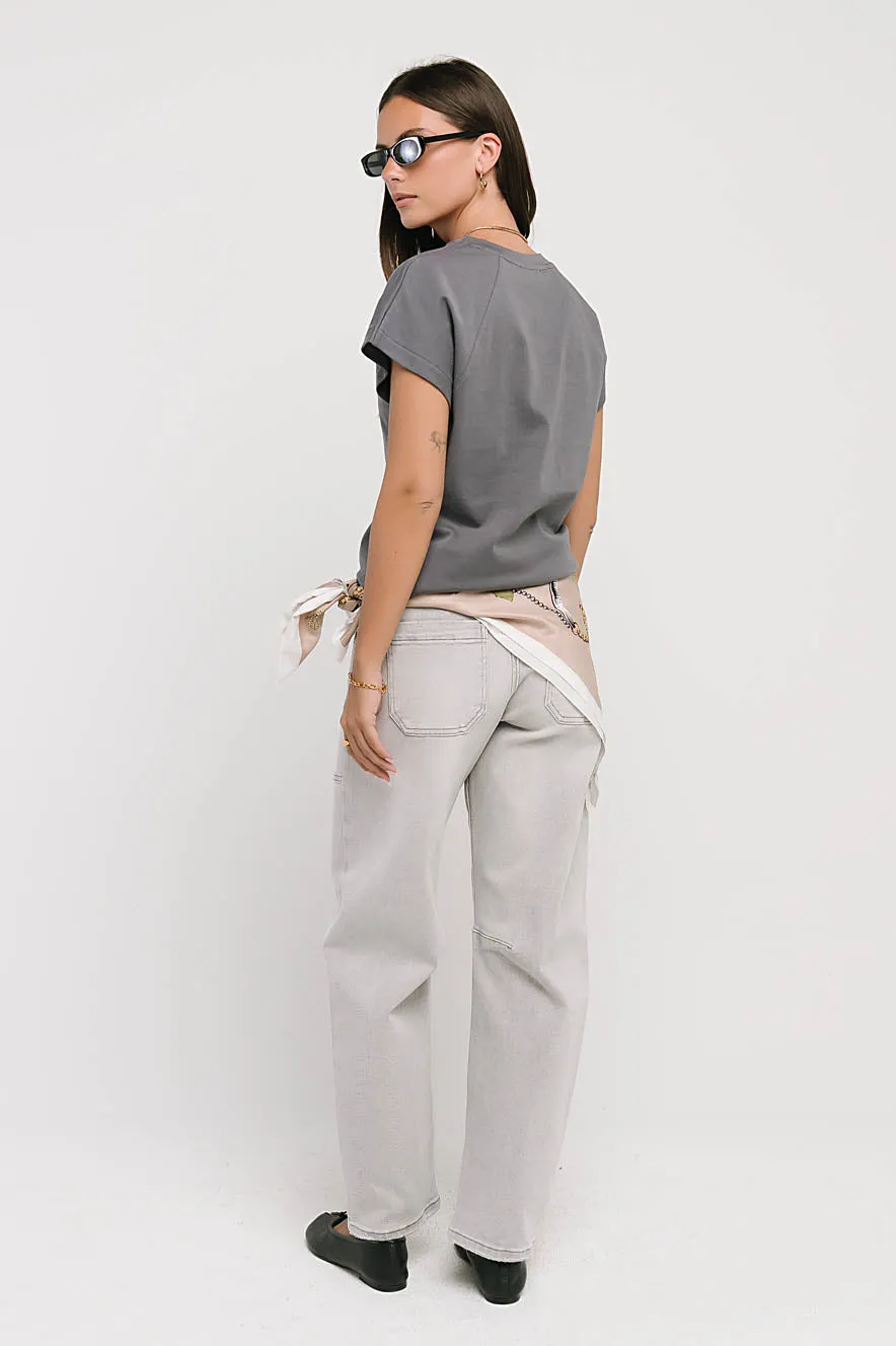 Elara Oversized Tee in Slate Blue sold by bohme product image thumbnail 4