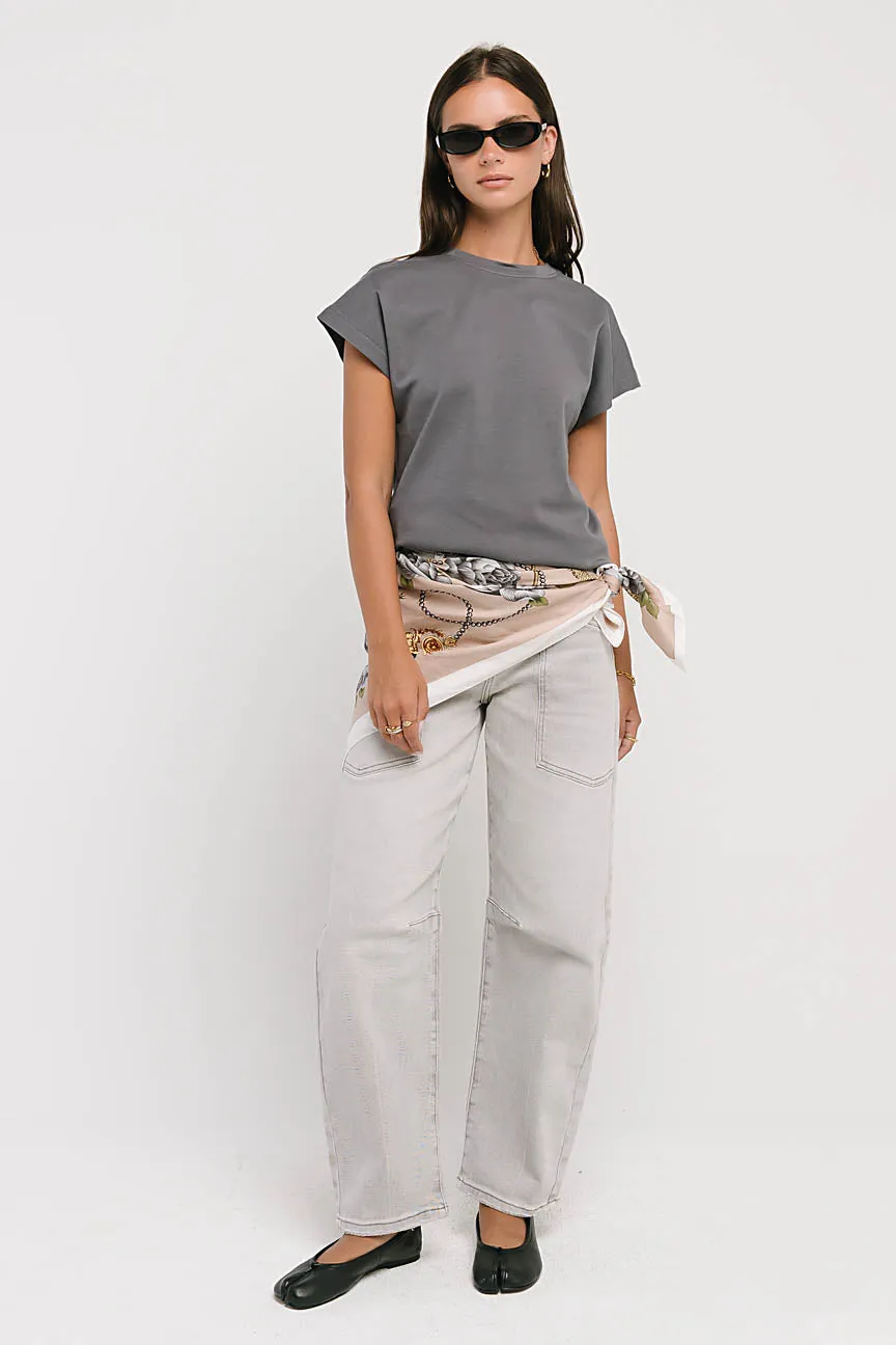 Elara Oversized Tee in Slate Blue sold by bohme product image thumbnail 2