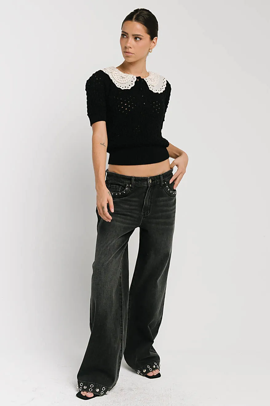 Sunny Crochet Top in Black sold by bohme product image thumbnail 2