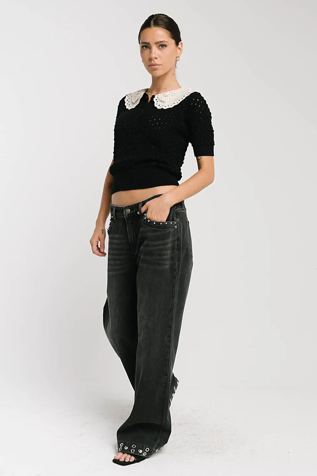 Sunny Crochet Top in Black sold by bohme product image thumbnail 4