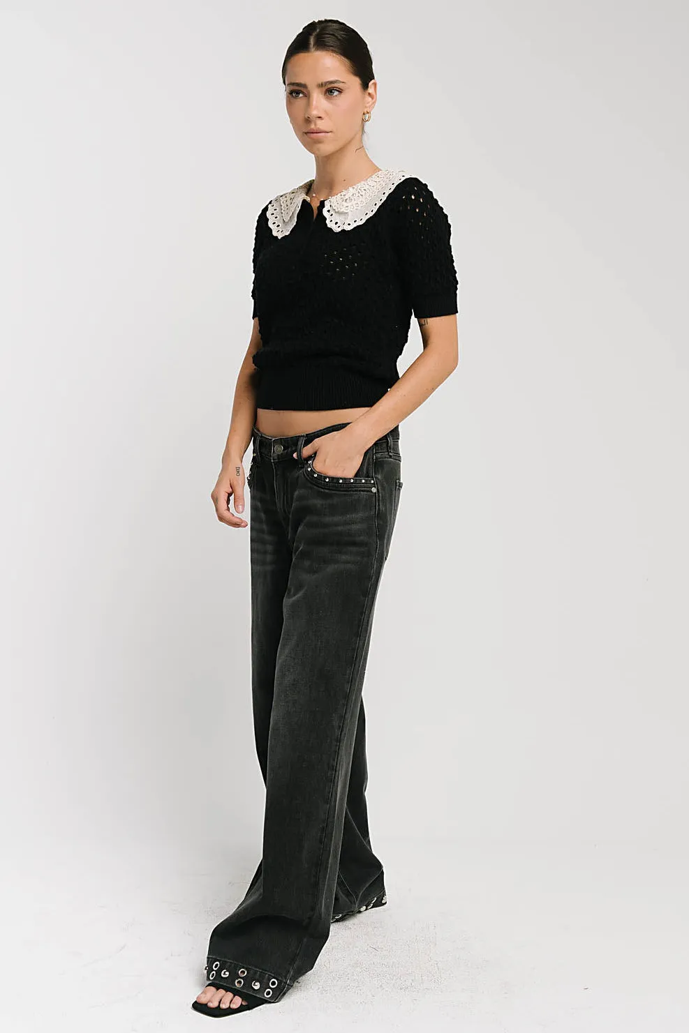 Sunny Crochet Top in Black sold by bohme product image thumbnail 5