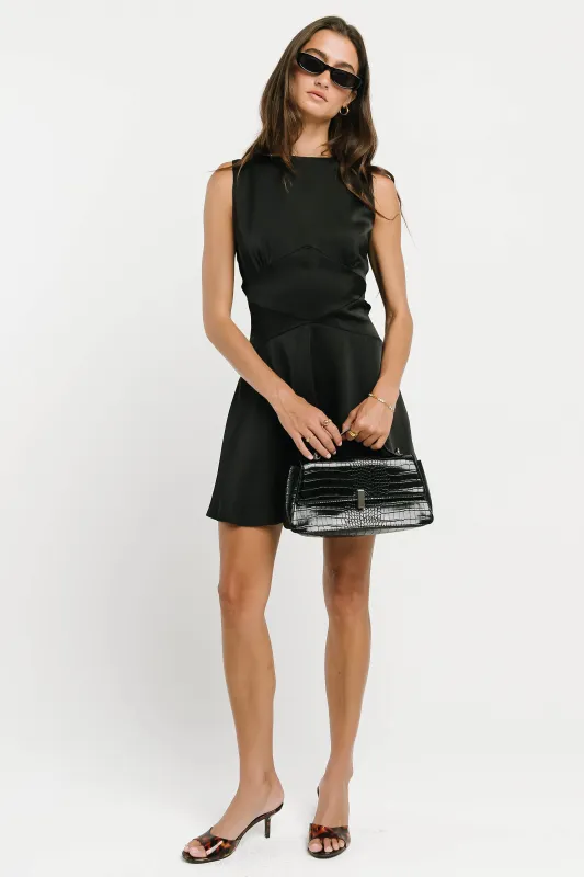 Kinsley Mini Dress in Black made by bohme