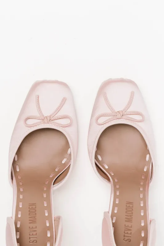 Steve Madden Larina Satin Ballet Heels in Pink made by bohme