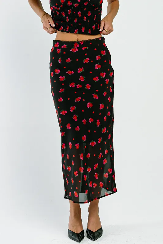 Angelina Maxi Skirt in Black made by bohme
