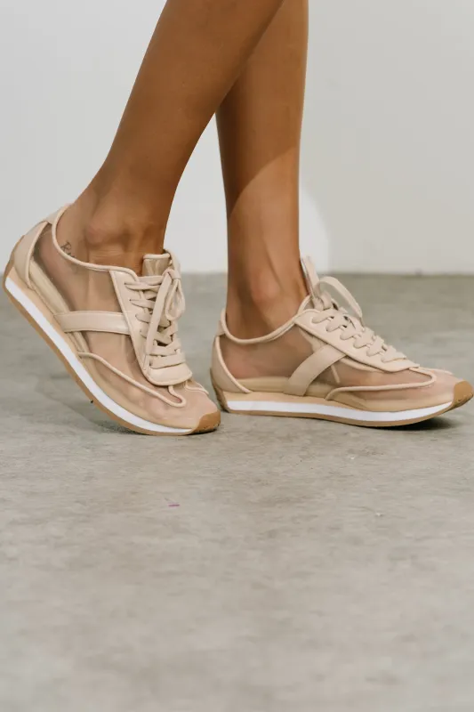 Flash Mesh Sneaker in Nude made by bohme