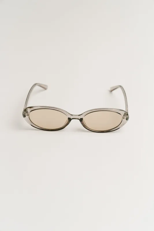 Mia Oval Sunglasses in Brown made by bohme