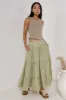Layana Tiered Skirt in Sage sold by bohme